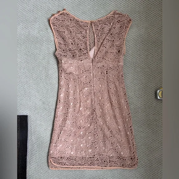 Tracey Reese Elegant Nude Lace Dress - Picture 5 of 11